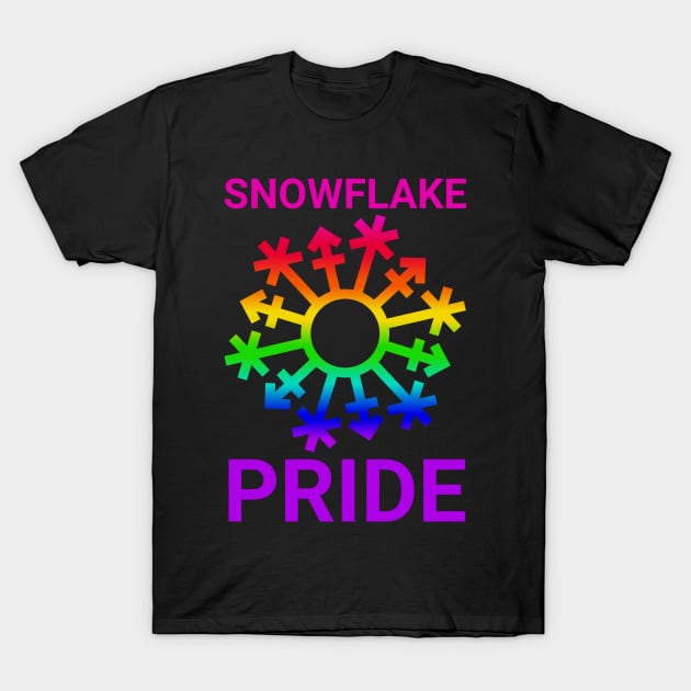 Snowflake Pride - rainbow T-Shirt by GenderConcepts